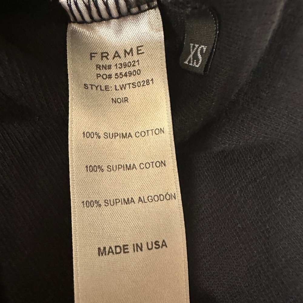 Frame Denim Black Ribbed Tee - Picture 7 of 8